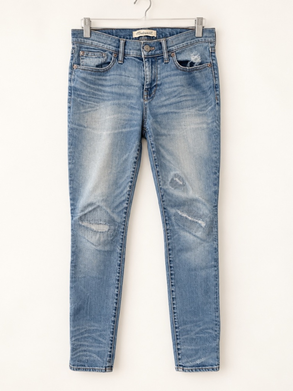 Madewell Skinny Skinny Jeans Rip and Repair Edition Nash Wash Size 29